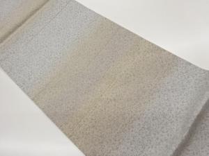 金駒刺繍金通し抽象横段模様織出し全通袋帯